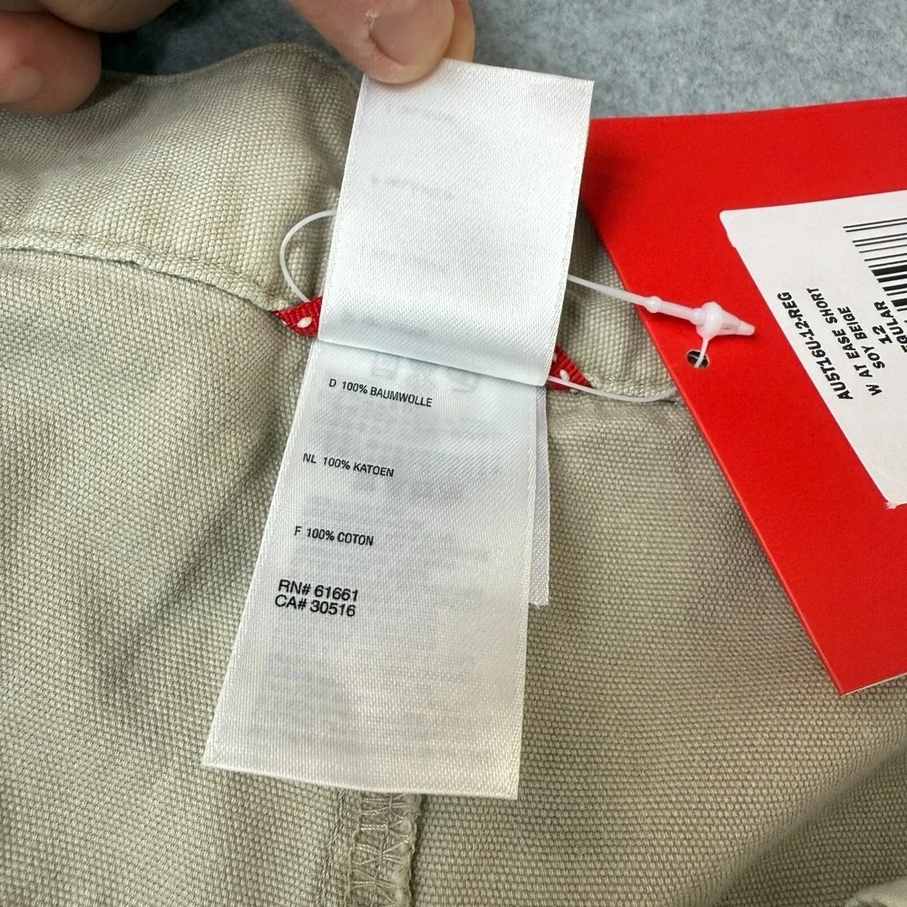 The North Face Soy Beige At Ease Shorts Cotton Cargo Hiking Womens Size 12 R NWT